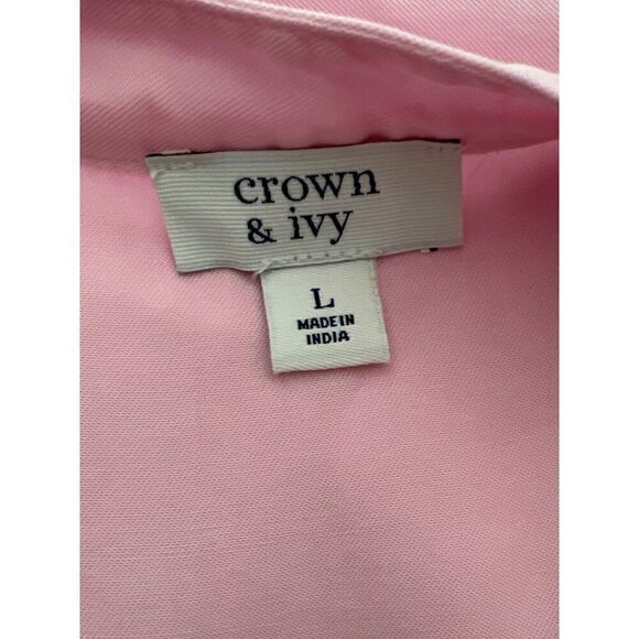 Crown & Ivy Women Pink Oversized Hi-Lo Blouse Size L - Picture 6 of 7